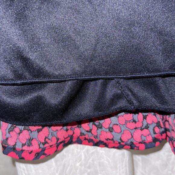 francesca’s M mi ami Godet Pink Animal Print Ruffle Inset Hem Mini Skirt - Picture 5 of 8